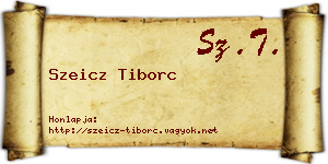 Szeicz Tiborc névjegykártya